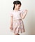 【お揃い】リバティ（MARINA'S WALK）プリントリボンモチーフ 袖シフォンTシャツ(100~140cm)