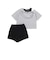 オフショルダー半袖Tシャツ＆パンツセット(130~160cm)
