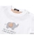 ゾウプリント天竺半袖Tシャツ+サイドポケットハーフパンツセット(80~90cm)