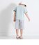【お揃い】ナチュラルストライプハーフパンツ(90~140cm)