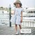 【お揃い】フラワープリントフリル袖Tシャツ(90~150cm)