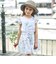 【お揃い】フラワープリントフリル袖Tシャツ(90~150cm)