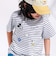 【ディズニーコレクション】キャラクター刺しゅうボーダー半袖Tシャツ(80~130cm)