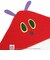 【絵本コラボ-はらぺこあおむし-】あおむし顔付き総柄おくるみベビー