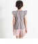 フラワー刺しゅう天竺フリル袖フレアTシャツ(90~150cm)