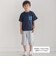 【お揃い】【神戸タータン×BeBe】チェックポケットバックロゴ半袖Tシャツ(90~150cm)