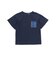 【お揃い】【神戸タータン×BeBe】チェックポケットバックロゴ半袖Tシャツ(90~150cm)