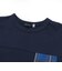 【お揃い】【神戸タータン×BeBe】チェックポケットバックロゴ半袖Tシャツ(90~150cm)