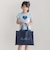 【お揃い】【神戸タータン×BeBe】チェックコード刺しゅうロゴレッスンバッグ