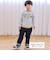 裾折り返しチェック柄ストレッチパンツ(80~130cm)