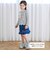 裾スカラップウサギクマネコモチーフ長袖Tシャツ(80~130cm)