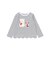 裾スカラップウサギクマネコモチーフ長袖Tシャツ(80~130cm)
