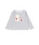 裾スカラップウサギクマネコモチーフ長袖Tシャツ(80~130cm)