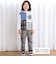 【お揃い】モチーフ刺しゅうチェック切り替え長袖Tシャツ(80~130cm)