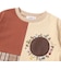 【お揃い】モチーフ刺しゅうチェック切り替え長袖Tシャツ(80~130cm)