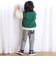 【お揃い】ロゴパッチ刺しゅうリバーシブルチェックパンツ(80~130cm)