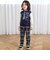 【お揃い】ロゴパッチ刺しゅうリバーシブルチェックパンツ(80~130cm)
