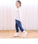 裾折り返し総柄ポケットアニマル刺しゅう付きパンツ(80~130cm)
