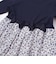 【店舗限定】リブ＋ネル花柄ドッキング長袖ワンピース(95~150cm)