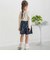 【店舗限定】チェック柄デニムキュロットパンツ(95~150cm)