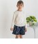 【店舗限定】チェック柄デニムキュロットパンツ(95~150cm)
