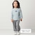 恐竜刺しゅうスムース長袖Tシャツ+ムラ染めジョガーパンツ セット(80~90cm)