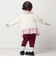 ニットコール裾花柄ロングパンツ(80~90cm)