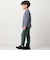 【抗菌・防臭】ミラノリブくるま刺しゅう9分丈ロングパンツ(90~130cm)