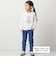 【抗菌・防臭】Rabbitレースプリント裾スカラップ天竺長袖Tシャツ(90~130cm)