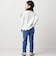 【抗菌・防臭】Rabbitレースプリント裾スカラップ天竺長袖Tシャツ(90~130cm)