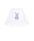 【抗菌・防臭】Rabbitレースプリント裾スカラップ天竺長袖Tシャツ(90~130cm)