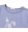 【抗菌・防臭】Rabbitレースプリント裾スカラップ天竺長袖Tシャツ(90~130cm)