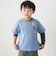 缶バッジ風立体プリント半袖Tシャツ+ロゴ長袖Tシャツ セット(90~160cm)