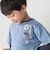 缶バッジ風立体プリント半袖Tシャツ+ロゴ長袖Tシャツ セット(90~160cm)
