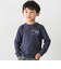 缶バッジ風立体プリント半袖Tシャツ+ロゴ長袖Tシャツ セット(90~160cm)