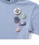 缶バッジ風立体プリント半袖Tシャツ+ロゴ長袖Tシャツ セット(90~160cm)