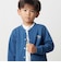 カノコ長袖カーディガン+天竺ドライビングプリント半袖Tシャツ セット(90~140cm)