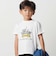 カノコ長袖カーディガン+天竺ドライビングプリント半袖Tシャツ セット(90~140cm)