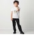 カノコ長袖カーディガン+天竺ドライビングプリント半袖Tシャツ セット(90~140cm)