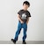 カノコ長袖カーディガン+天竺ドライビングプリント半袖Tシャツ セット(90~140cm)