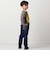 ジョグデニムジオメトリックロゴ刺しゅうロングパンツ(90~160cm)