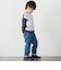 ジョグデニムジオメトリックロゴ刺しゅうロングパンツ(90~160cm)