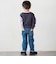 ジョグデニムジオメトリックロゴ刺しゅうロングパンツ(90~160cm)
