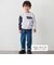 ランダム配色ワッペン刺しゅう長袖Tシャツ(90~160cm)
