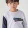 ランダム配色ワッペン刺しゅう長袖Tシャツ(90~160cm)