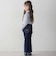 ジョグデニムリボン刺しゅうフレアロングパンツ(90~160cm)