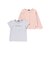 長袖リブカーディガン+天竺ボーダーロゴ半袖Tシャツ セット(90~150cm)