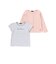 長袖リブカーディガン+天竺ボーダーロゴ半袖Tシャツ セット(90~150cm)