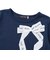 グログランBIGリボンモチーフ裾スカラップ長袖Tシャツ(90~160cm)