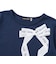 グログランBIGリボンモチーフ裾スカラップ長袖Tシャツ(90~160cm)
